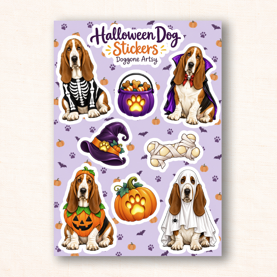 Halloween Dog Sticker Sheets
