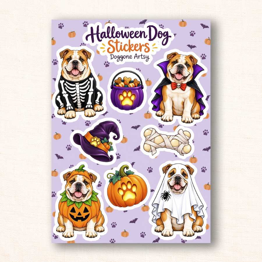 Halloween Dog Sticker Sheets