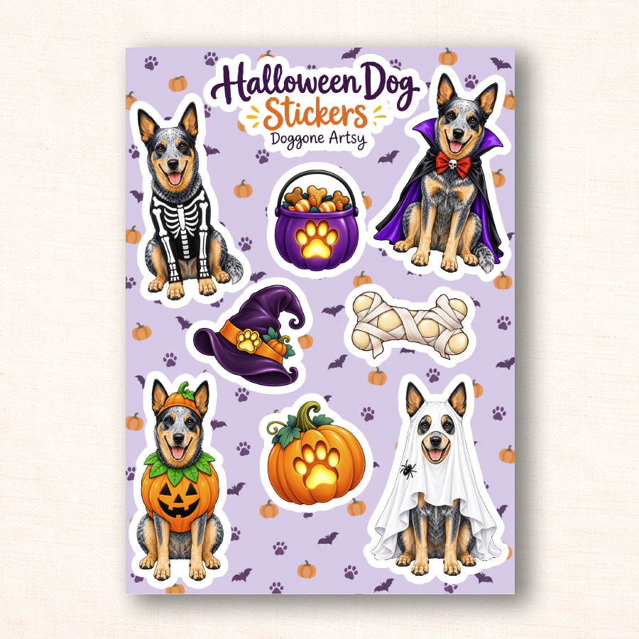 Halloween Dog Sticker Sheets