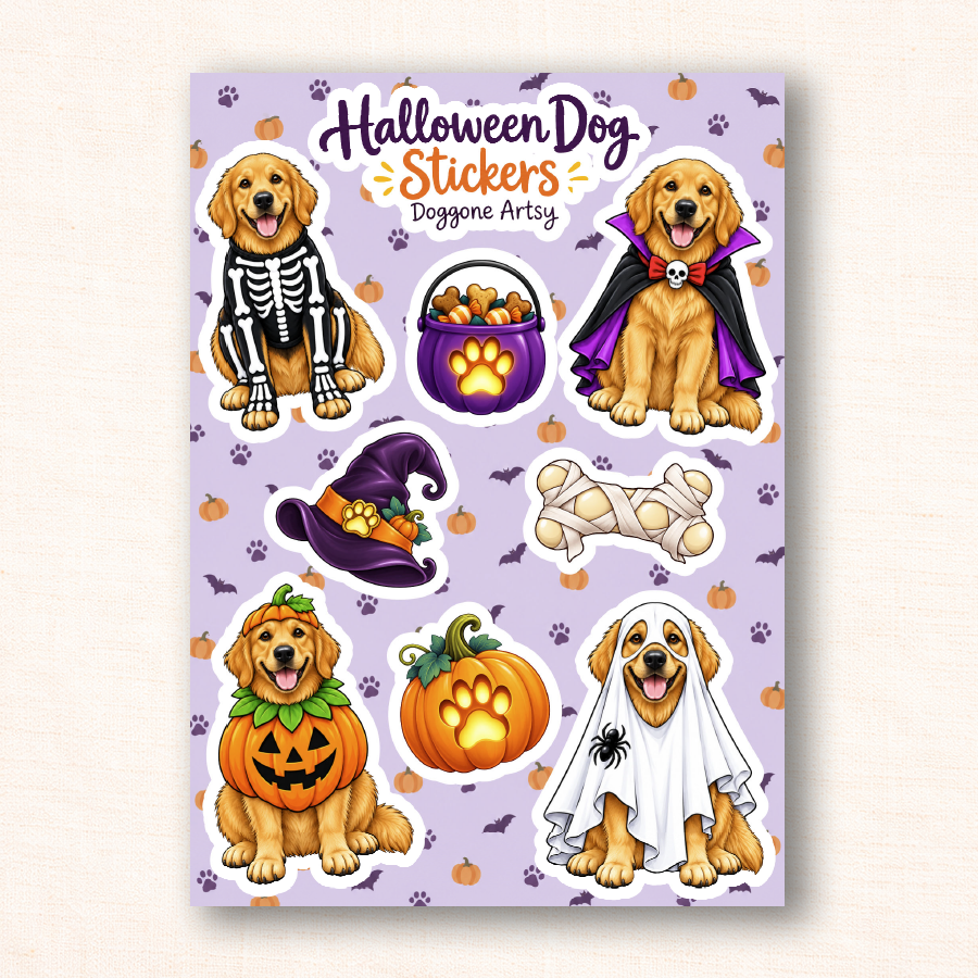 Halloween Dog Sticker Sheets